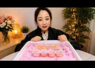  Pastel Mochi Snow Ice Bites With Soft Fruity Sweet Layers