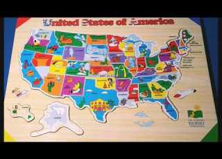 Kids Do And Learn USA States And Capitals Puzzle IMPROVES ATTENTION FOCUS