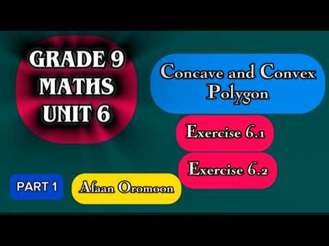 Grade 9 Maths Unit 6 Concave And Convex Polygon Exercise 6 1 Exercise 6 2 Afaan Oromoon