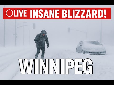 Winnipeg Blizzard 2025 Extreme Snowstorm Footage