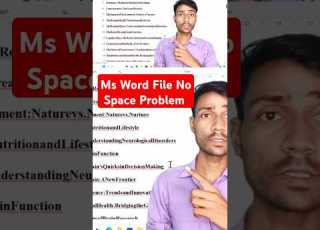 Ms Word File No Space Problem Solved 100 Shorts Officialdharmveer