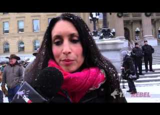  Alberta Hundreds Brave Cold At Bill 6 Rally