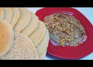  طريقة عمل عجينة القطايف و السيالات بطريقة سهلة من اكلات الحلو السورية الحلبية و لا أروع