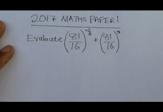 Evaluate 2017 Maths Exam Paper 1 