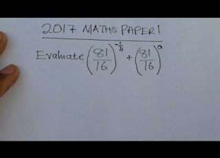 Evaluate 2017 Maths Exam Paper 1