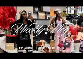 Vlog ER Nurse Morning Workouts Shopping Night Out Meal Prep Vitamins Becoming Distant