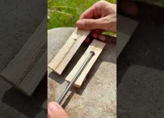  Bushcraft Trick Survival Tool From A Nail Stick Camping Survival Bushcraft Outdoors