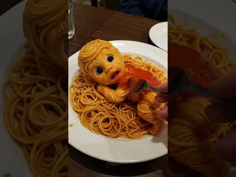 Thought It Was Just Spaghetti Then It Cried Spaghetti Illusion Creepycute