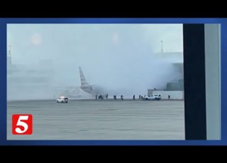  American Airlines Plane Catches Fire At Denver International Airport