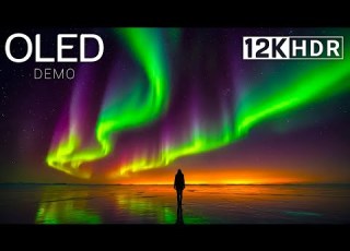 Aurora Borealis OLED Demo L HDR 12K Ultra HD Dolby Vision 60fps L Purple Aurora Borealis
