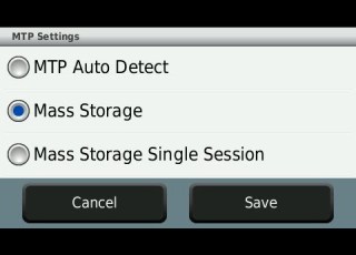  Zumo350 Setting The MTP Settings To Mass Storage Mode English