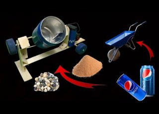  طريقة صنع خلاطة اسمنت من علب الكانز الفارغة How To Make A Cement Mixer From Empty Cans