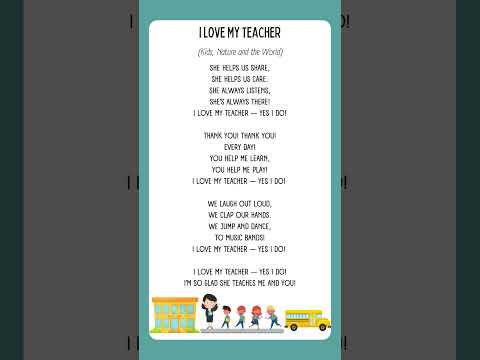 I Love My Teacher The Preschool Graduation Song Preschoolgraduation Graduationsongforkids