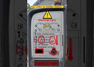  Excavtor Warning Indicator Symbols Excavator Warning Mechanical Operator Poclain