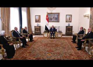  السيد الرئيس يشهد أداء اليمين لرؤساء محكمة النقض ومجلس الدولة وهيئتي قضايا الدولة والنيابة الإدارية