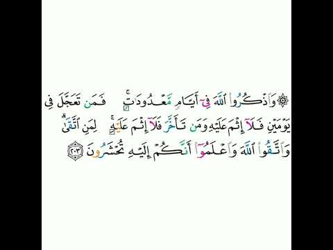 2 سورة البقرة ٢٠٣ مشاري بن راشد العفاسي