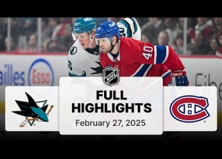  NHL Highlights Sharks Vs Canadiens February 27 2025
