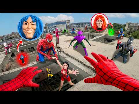SPIDERMAN Vs SMILING WOMAN REAL LIFE ESCAPE 349 0 Horror Parkour Escaping In An Abandoned House