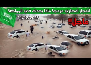  كارثة قبل 5 دقائق تبوك جدة تغرق بالكامل عاصفة بردية خطيرة سيول جارفة تضرب السعودية