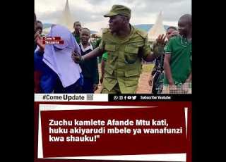 Zuchu Kamlete Afande Mtu Kati Huku Akiyarudi Mbele Ya Wanafunzi Kwa Shauku