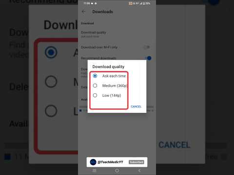 YouTube Video Download Quality Setting Shorts