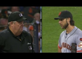 Bumgarner And West Have A Serious Stare Down