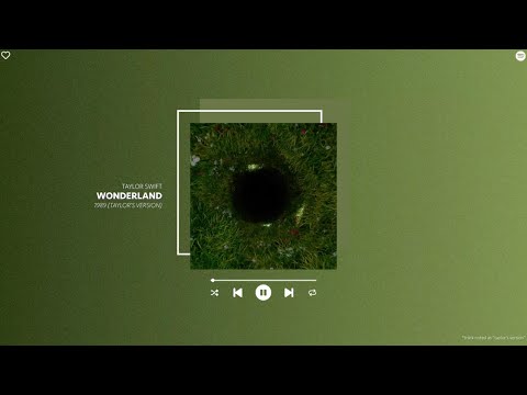 Taylor Swift Wonderland Taylor S Version Sped Up Reverb