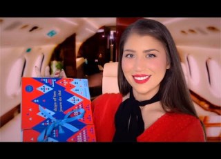  ASMR Luxury Flight Attendant Christmas Roleplay Italian Accent