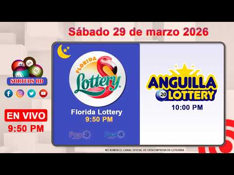 Florida Lottery Y Anguilla Lottery EN VIVO Sábado 29 De Marzo 2026 Floridalottery