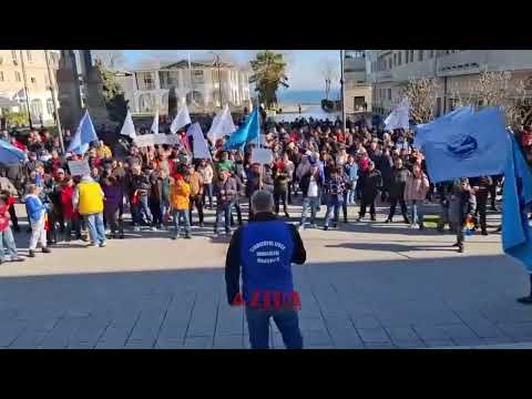 Sindicaliștii De La Damen în Acțiune De Protest La Mangalia