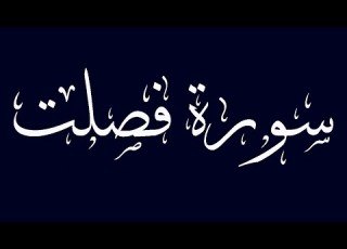سورة فصلت مكتوبة بصوت القارىء الشيخ ماجد الزامل