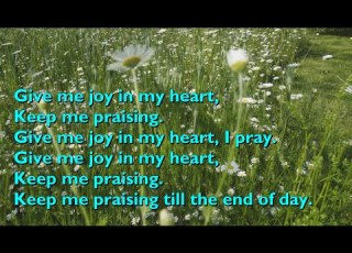 Give Me Joy In My Heart Sing Hosanna 3vv Refrain With Lyrics For Congregations