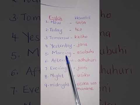 Learning Kiswahili For Beginners