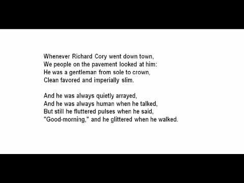 Richard Cory By Edwin Arlington Robinson