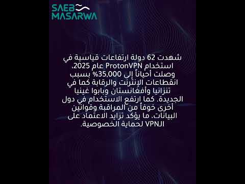 ارتفاع تنزيلات ProtonVPN في 62 دولة عام 2025 والمفاجآت في الدول المسؤولة