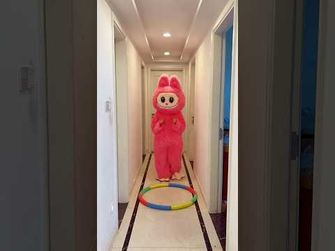 Cute Zimomo Mokoko Jumping Into The Hula Hoop