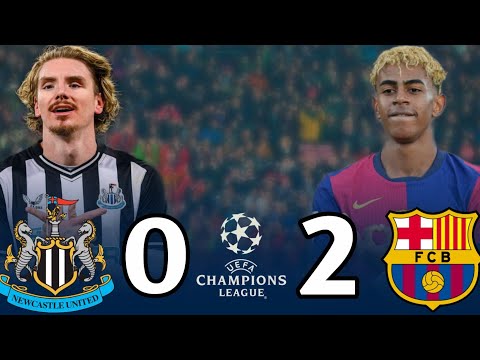 ملخص مباراة برشلونة ونيوكاسل 2 0 اهداف مباراه برشلونه اليوم