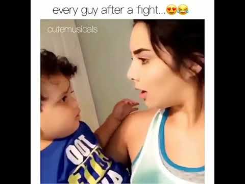 شاهد ولد صغير يقبل امه من فمها ههههه