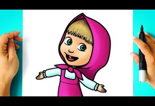How To DRAW MASHA Masha And The Bear Step By Step