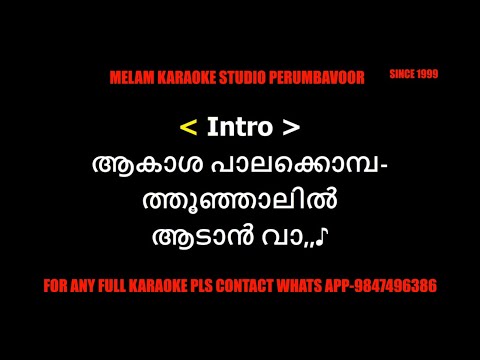 Aakasha Palakombathu Karaoke With Lyrics Malayalam