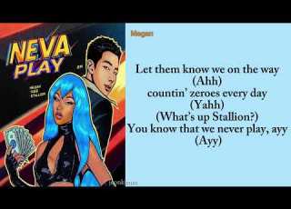 NEVA PLAY MEGAN THEESTALLION Ft RM Of BTS Easy Lyrics