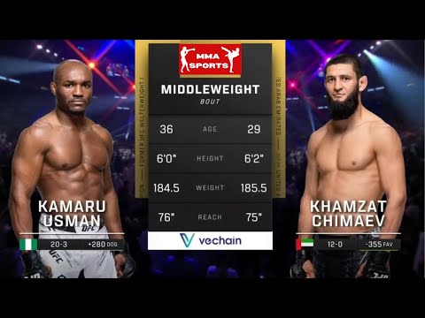 Khamzat Chimaev Vs Kamaru Usman Full Fight Highlights Ufc Khamzatchimaev Kamaruusman Ufc308