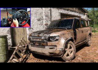 Rebuilding Land Rover Defender 110 X Forza Horizon 5 Thrustmaster T300RS Gameplay