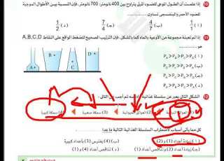حل نماذج الاضواء علوم متكاملة 2026 ترم اول