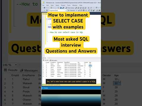 How To Use Select Case In SQL With Examples Coding Sql Sqlqueries Shorts Sqlinterview