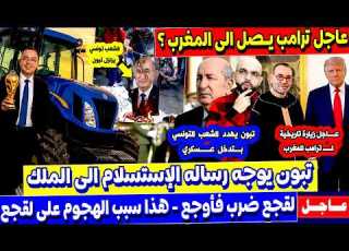 زيارة تاريخية ترامب في المغرب و تبون يوجه رسالة للملك و لقجع يرد بقوة شعب تونس ترد على تبون