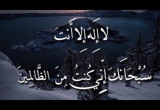 لا اله إلا انت سبحانك اني كنت من الظالمين مكررة 300 مرة