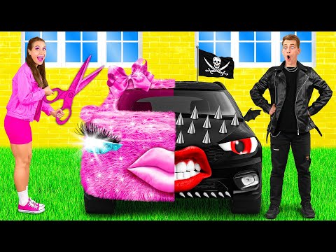 بينك كار مقابل بلاك كار تشالينج لحظات مضحكة Teen Challenge