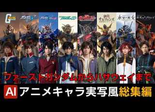  総集編 機動戦士ガンダム の歴代キャラクターをAIで実写風に再現 Mobile Suit Gundam Live Action AI Tribute Compilation