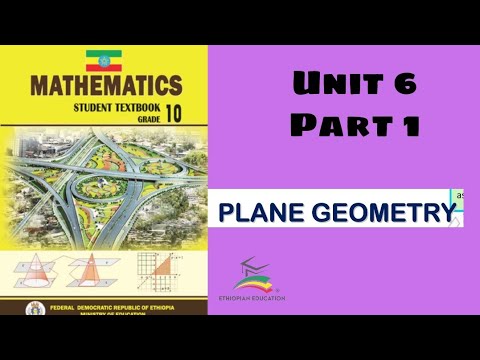 Ethiopian Grade 10 Maths Unit 6 P 1 Plane Geometry